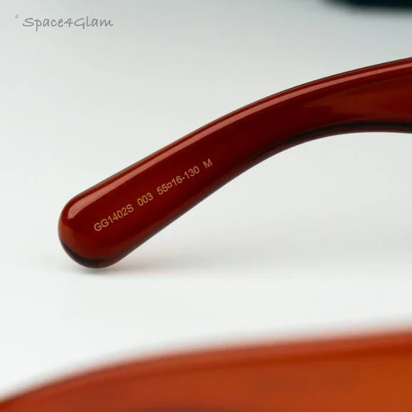 Gucci Women Sunglasses Transparent Burgundy Brown Square  display picture 1